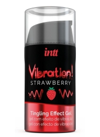 Жидкий интимный гель с эффектом вибрации Vibration! Strawberry - 15 мл. - INTT - купить с доставкой в Грозном