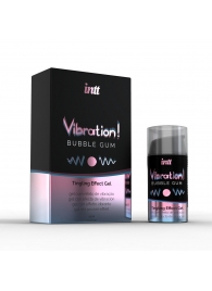 Жидкий интимный гель с эффектом вибрации Vibration! Bubble Gum - 15 мл. - INTT - купить с доставкой в Грозном