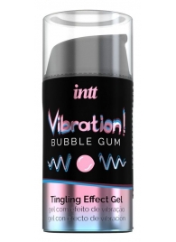Жидкий интимный гель с эффектом вибрации Vibration! Bubble Gum - 15 мл. - INTT - купить с доставкой в Грозном