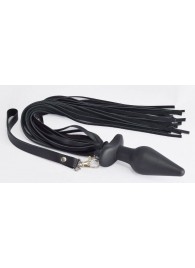 Черная анальная пробка с плетью - Sitabella - купить с доставкой в Грозном