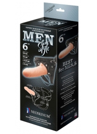 Телесный пустотелый харнесс MEN Style - 17,5 см. - LOVETOY (А-Полимер) - купить с доставкой в Грозном