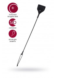 Черный гладкий стек с тонкой ручкой - 48 см. - ToyFa - купить с доставкой в Грозном