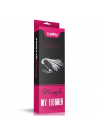 Серебристая плетка Struggle My Flogger с черной ручкой - 45 см. - Lovetoy - купить с доставкой в Грозном
