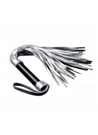 Серебристая плетка Struggle My Flogger с черной ручкой - 45 см. - Lovetoy - купить с доставкой в Грозном