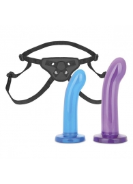 Страпон унисекс Beginners Strap-On с 2 насадками - 15 и 13 см. - Lux Fetish - купить с доставкой в Грозном