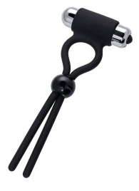 Черное эрекционное лассо Ect с виброэлементом - A-toys - в Грозном купить с доставкой