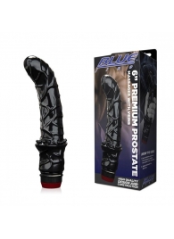 Черный вибромассажер простаты 6  Premium Prostate Massager - BlueLine - в Грозном купить с доставкой