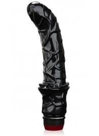 Черный вибромассажер простаты 6  Premium Prostate Massager - BlueLine - в Грозном купить с доставкой