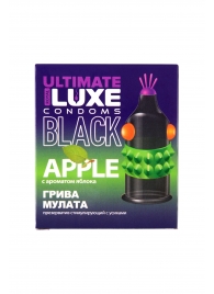 Черный стимулирующий презерватив  Грива мулата  с ароматом яблока - 1 шт. - Luxe - купить с доставкой в Грозном