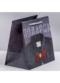 Ламинированный квадратный пакет «Мужской стиль» - 14 х 14 х 9 см. - Сима-Ленд - купить с доставкой в Грозном