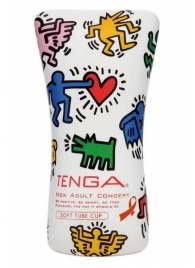 Мастурбатор-туба Keith Haring Soft Tube CUP - Tenga - в Грозном купить с доставкой