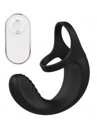 Черный анальный стимулятор с эрекционными кольцами Remote Couple Teaser - Dream Toys - в Грозном купить с доставкой
