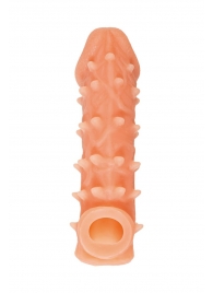 Телесная закрытая насадка с пупырышками Cock Sleeve Size L - 17,6 см. - KOKOS - в Грозном купить с доставкой