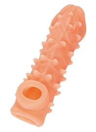 Телесная закрытая насадка с пупырышками Cock Sleeve Size L - 17,6 см. - KOKOS - в Грозном купить с доставкой
