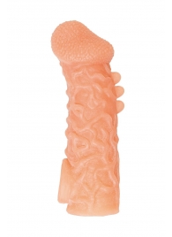 Телесная закрытая насадка с шершавой головкой Cock Sleeve Size M - 15,6 см. - KOKOS - в Грозном купить с доставкой