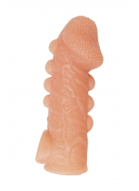 Телесная закрытая насадка с шишечками Cock Sleeve Size S - 13,8 см. - KOKOS - в Грозном купить с доставкой