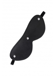 Черная кожаная маска Anonymo с мягким подкладом - ToyFa - купить с доставкой в Грозном