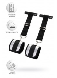 Черно-серебристые фиксаторы для рук на дверь Anonymo - ToyFa - купить с доставкой в Грозном