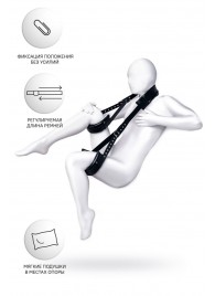 Черные кожаные стропы для фиксации Anonymo - ToyFa - купить с доставкой в Грозном