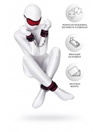 Красно-черный бондажный набор Anonymo - ToyFa - купить с доставкой в Грозном