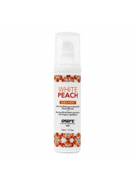 Разогревающее массажное масло Gourmet White Peach Organic с органическими ингредиентами - 50 мл. - Exsens - купить с доставкой в Грозном