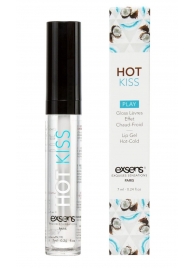 Блеск для губ Hot Kiss Coconut с ароматом кокоса - 7 мл. - Exsens - купить с доставкой в Грозном