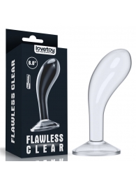 Прозрачный стимулятор простаты Flawless Clear Prostate Plug - 15 см. - Lovetoy - в Грозном купить с доставкой