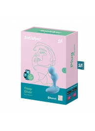 Голубой анальный вибростимулятор Deep Driver - 11,2 см. - Satisfyer - в Грозном купить с доставкой