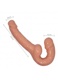 Телесный безремневой страпон Ultra Passionate Harness - Baile - купить с доставкой в Грозном