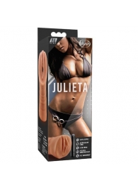 Мастурбатор-вагина цвета карамели Julieta с вибрацией - Blush Novelties - в Грозном купить с доставкой