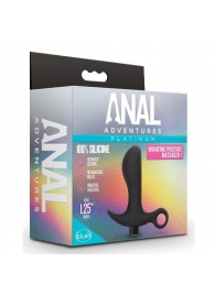 Черный анальный вибратор Silicone Vibrating Prostate Massager 01 - 10,8 см. - Blush Novelties - в Грозном купить с доставкой