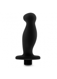 Черный анальный вибромассажёр Silicone Vibrating Prostate Massager 02 - 10,8 см. - Blush Novelties - в Грозном купить с доставкой