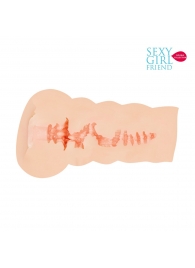 Мастурбатор-вагина телесного цвета с бороздками на внешней части - Bior toys - в Грозном купить с доставкой