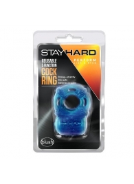 Голубое эрекционное виброкольцо Reusable 5 Function Cock Ring - Blush Novelties - в Грозном купить с доставкой