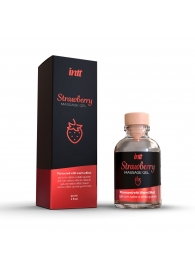 Массажный гель с ароматом клубники Strawberry - 30 мл. - INTT - купить с доставкой в Грозном