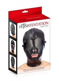 Маска-шлем с отверстием для рта и съемными шорами - Fetish Tentation - купить с доставкой в Грозном