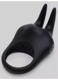 Черное эрекционное виброкольцо Sensation Rechargeable Vibrating Rabbit Love Ring - Fifty Shades of Grey - в Грозном купить с доставкой