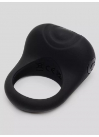 Черное эрекционное виброкольцо Sensation Rechargeable Vibrating Love Ring - Fifty Shades of Grey - в Грозном купить с доставкой