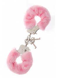 Металлические наручники с розовой меховой опушкой METAL HANDCUFF WITH PLUSH PINK - Dream Toys - купить с доставкой в Грозном