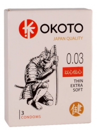 Тонкие презервативы OKOTO Thin Extra Soft - 3 шт. - Sitabella - купить с доставкой в Грозном