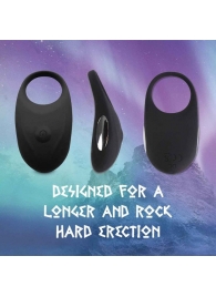 Черное эрекционное виброкольцо Thor Cockring - FeelzToys - в Грозном купить с доставкой