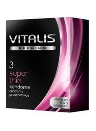 Ультратонкие презервативы VITALIS PREMIUM super thin - 3 шт. - Vitalis - купить с доставкой в Грозном