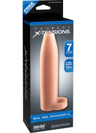 Телесная насадка Real Feel Enhancer XL - 17 см. - Pipedream - в Грозном купить с доставкой