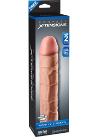 Телесная насадка Fantasy X-tensions Perfect 2  Extension - 20,3 см. - Pipedream - в Грозном купить с доставкой