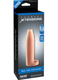 Насадка-расширитель с кольцом для подхвата мошонки Real Feel Enhancer - 14 см. - Pipedream - в Грозном купить с доставкой