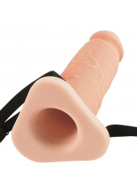 Телесный реалистичный фаллоимитатор с полостью Silicone Hollow Extension - 20 см. - Pipedream - купить с доставкой в Грозном