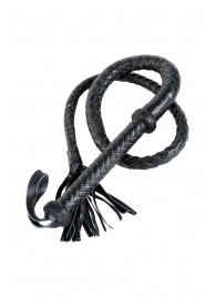 Длинный кожаный кнут с хлопушками на конце - ToyFa - купить с доставкой в Грозном