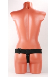 Чёрные кожаные трусики для больших насадок - БДСМ Арсенал - купить с доставкой в Грозном