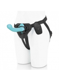 Голубая изогнутая насадка 6in Remote Control Ripple P-Spot G-Spot на черных трусиках - 16 см. - Pegasus - купить с доставкой в Грозном