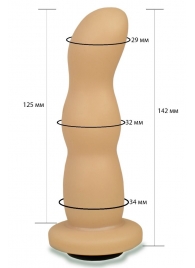 Телесная рельефная насадка Harness - 14,2 см. - LOVETOY (А-Полимер) - купить с доставкой в Грозном